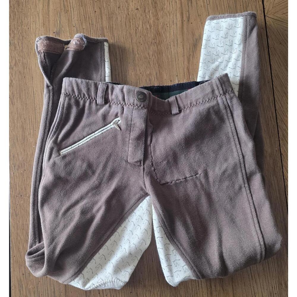 TuffRider Kids Brown and Cream Riding Breeches Sz 24 (10Y)